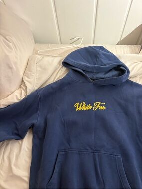 White Fox Navy & Yellow hoodie